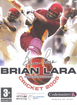 Brian Lara International Cricket 2005 game cover