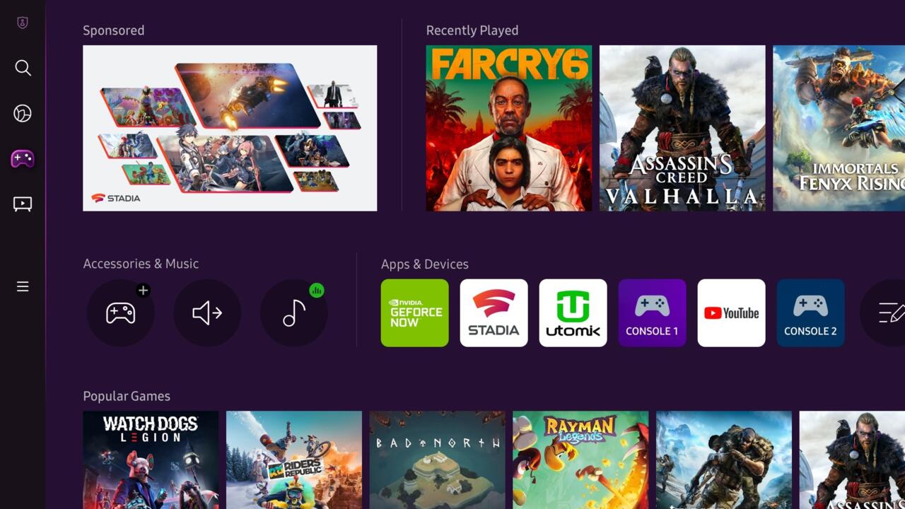 Samsung Gaming Hub Streaming Service Announced With Google And Nvidia Support game cover